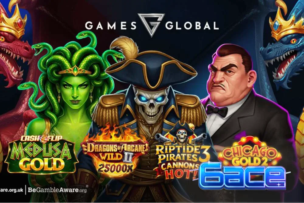 Isang collage ng mga bagong slot games mula sa Games Global para sa Setyembre.